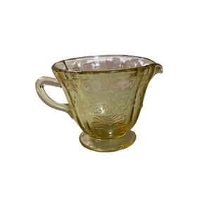 Vintage Federal Amber Glass Patricia Spoke Creamer